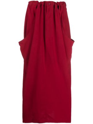 Y's ruched maxi skirt - Red