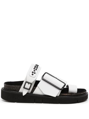 Y's studded leather sandals - Black