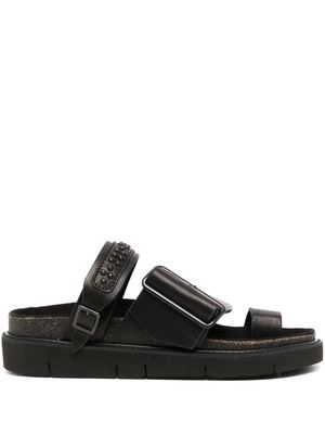 Y's Tanned stud-embellished sandals - Black