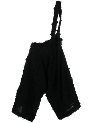 Y's wool cropped trousers - Black