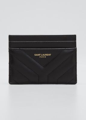 YSL Chevron Quilted Card Case