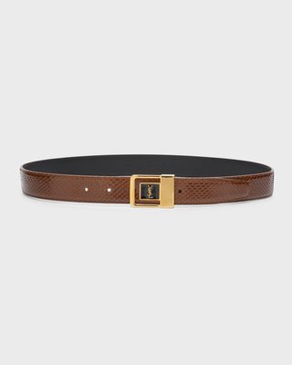 YSL Python Leather Belt