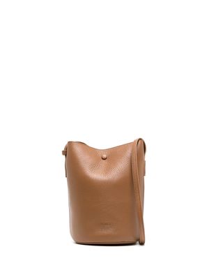 Yu Mei deer leather bucket bag - Brown