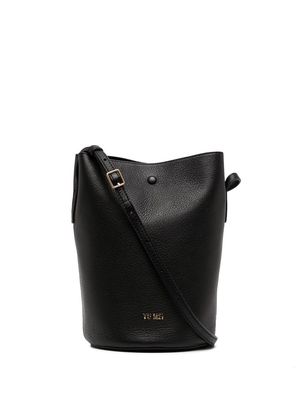 Yu Mei embossed-logo bucket bag - Black