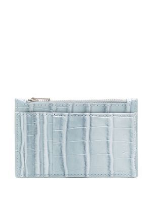 Yu Mei Frank crocodile-effect cardholder - Blue