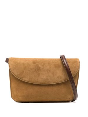 Yu Mei Keriana suede clutch bag - Brown