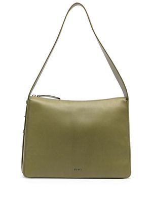 Yu Mei logo-de bossed tote bag - Green