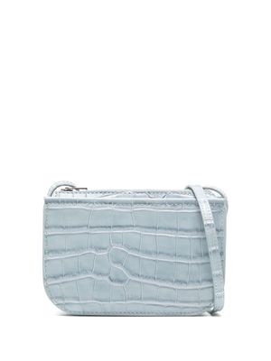 Yu Mei Mini Vi crocodile-effect crossbody bag - Blue