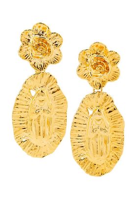 Yucatan Carmen Gilded 24K Gold-Plated Drop Earrings