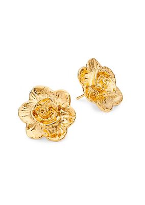 Yucatan Estrella 24K-Gold-Plated Flower Stud Earrings