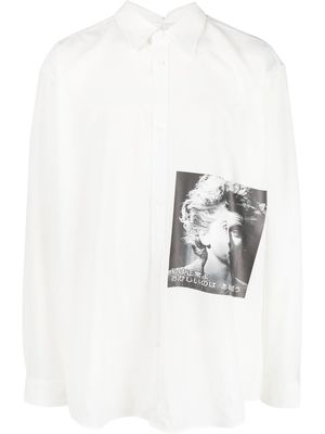 Yuiki Shimoji lady-print shirt jacket - White