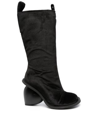 YUME YUME Love 115mm velvet mid-calf boots - Black