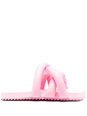 YUME YUME rounded-strap flat slides - Pink