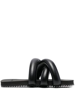 yume yume Tyre leather sandals - Black