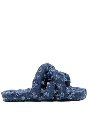 YUME YUME Tyre padded denim slides - Blue