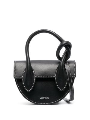 Yuzefi mini pretzel shoulder bag - Black