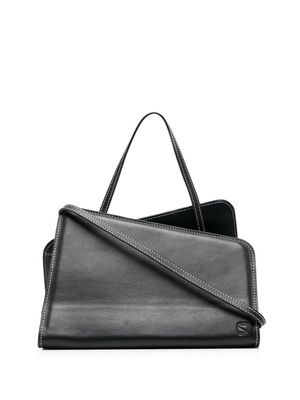 Yuzefi Slant leather shoulder bag - Black