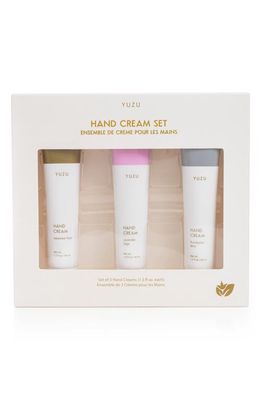 Yuzu Soap Set of 3 Hand Creams in None