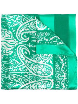 Yves Saint Laurent Pre-Owned 1970s paisley print silk scarf - Green