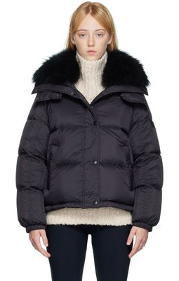 Yves Salomon - Army Black Quilted Down Jacket