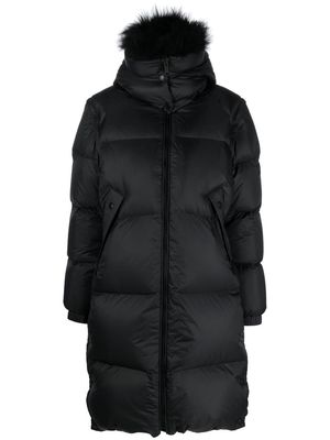 Yves Salomon Army hooded parka coat - Black
