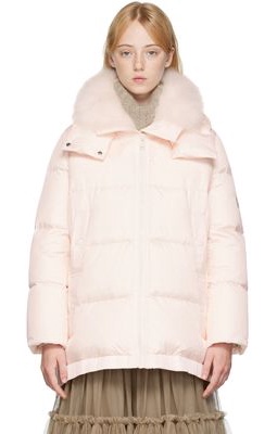 Yves Salomon - Army Pink Quilted Down Coat