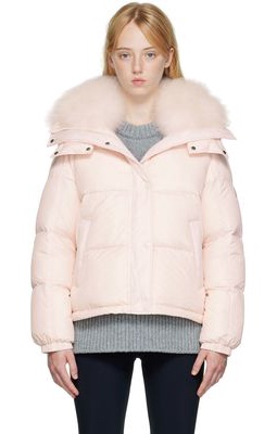 Yves Salomon - Army Pink Quilted Down Jacket