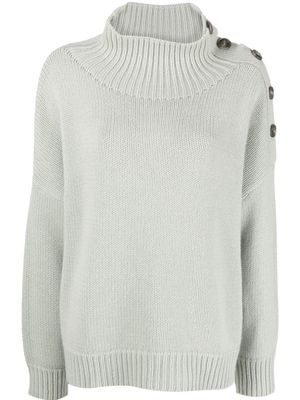 Yves Salomon button-detail knitted jumper - Green