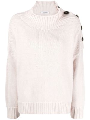 Yves Salomon button-detail knitted jumper - Pink