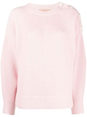 Yves Salomon button-shoulder cashmere jumper - Pink