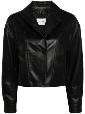 Yves Salomon cropped leather jacket - Black