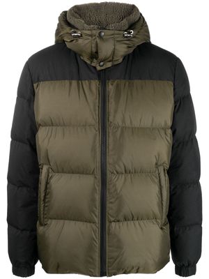 Yves Salomon detachable-hood down jacket - Green