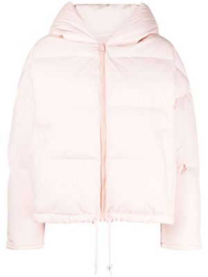Yves Salomon drawstring-hem puffer jacket - Pink