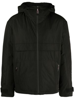 Yves Salomon faux fur-trimmed hooded jacket - Black
