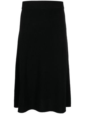 Yves Salomon flared knitted skirt - Black
