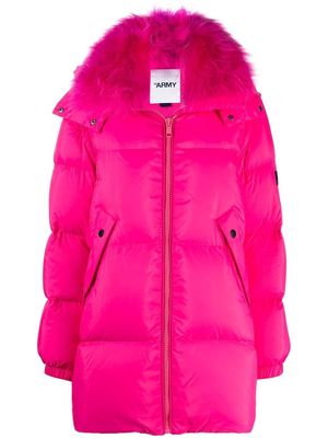 Yves Salomon fur-lined padded coat - Pink