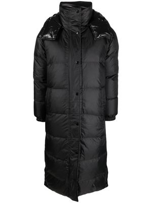 Yves Salomon high-neck padded coat - Black