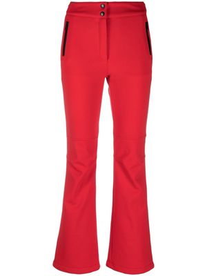 Yves Salomon high-rise button-waist trousers - Red
