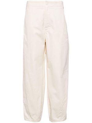 Yves Salomon high-waist tapered trousers - White