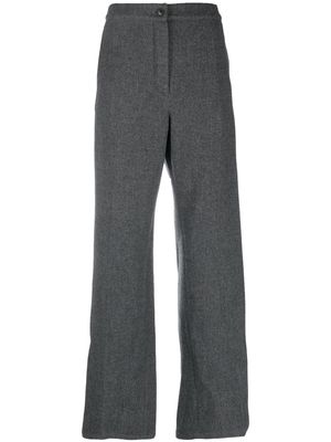 Yves Salomon high-waisted wool trousers - Grey