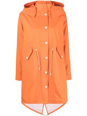 Yves Salomon hooded drawstring-waist coat - Orange