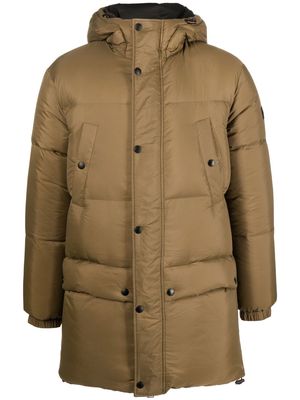 Yves Salomon hooded feather-down padded coat - Green