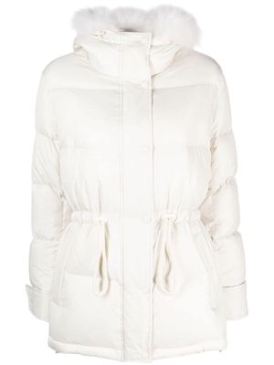 Yves Salomon hooded puffer jacket - Neutrals