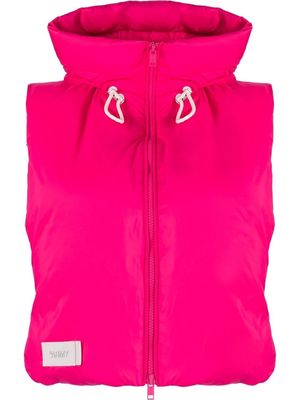 Yves Salomon hooded sleeveless gilet - Pink