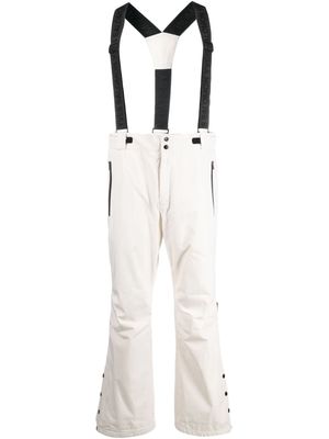 Yves Salomon logo-strap straight-leg ski trousers - White