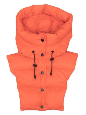 Yves Salomon padded hooded bib - Orange