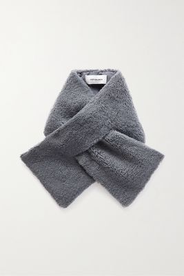 Yves Salomon - Padded Shearling And Shell Scarf - Blue