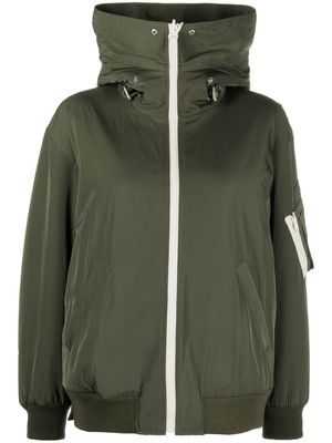 Yves Salomon reversible hooded bomber jacket - Green