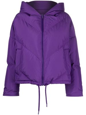Yves Salomon reversible quilted padded jacket - Purple