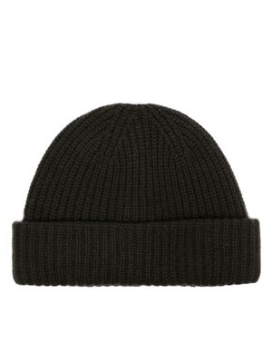 Yves Salomon ribbed wool-cashmere beanie - Green